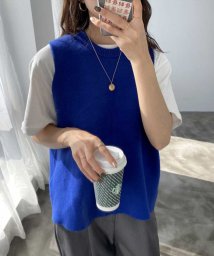 aimoha(aimoha（アイモハ）)/韓国ファッション ベスト レディース/ブルー