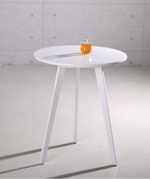 aimoha(aimoha（アイモハ）)/サイドテーブル 木製 おしゃれ 円形 ナイトテーブル ソファ/ホワイト