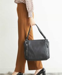 MK MICHEL KLEIN BAG(エムケーミッシェルクランバッグ)/【2WAY】フェイクレザートートバッグ/ブラック