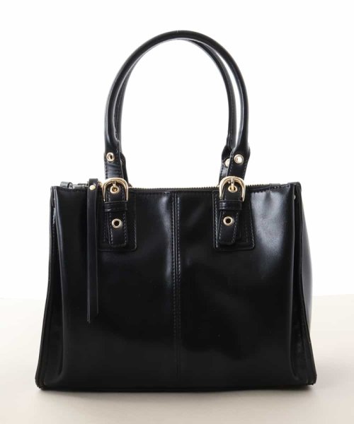 MK MICHEL KLEIN BAG(エムケーミッシェルクランバッグ)/【WEB限定】2WAYフェイクレザーミニトートバッグ/ブラック