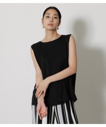AZUL by moussy(アズールバイマウジー)/GLOSSY COOL BACK TUCK TANK/BLK
