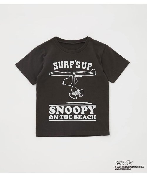 RODEO CROWNS WIDE BOWL(ロデオクラウンズワイドボウル)/キッズ PEANUTS SURF’S UP Tシャツ/BLK