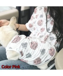 mowmow(マウマウ)/犬服 ペットとペア 男女兼用 Tシャツ タンクトップ 猫柄 ペアルック dog－pairs0001/ピンク