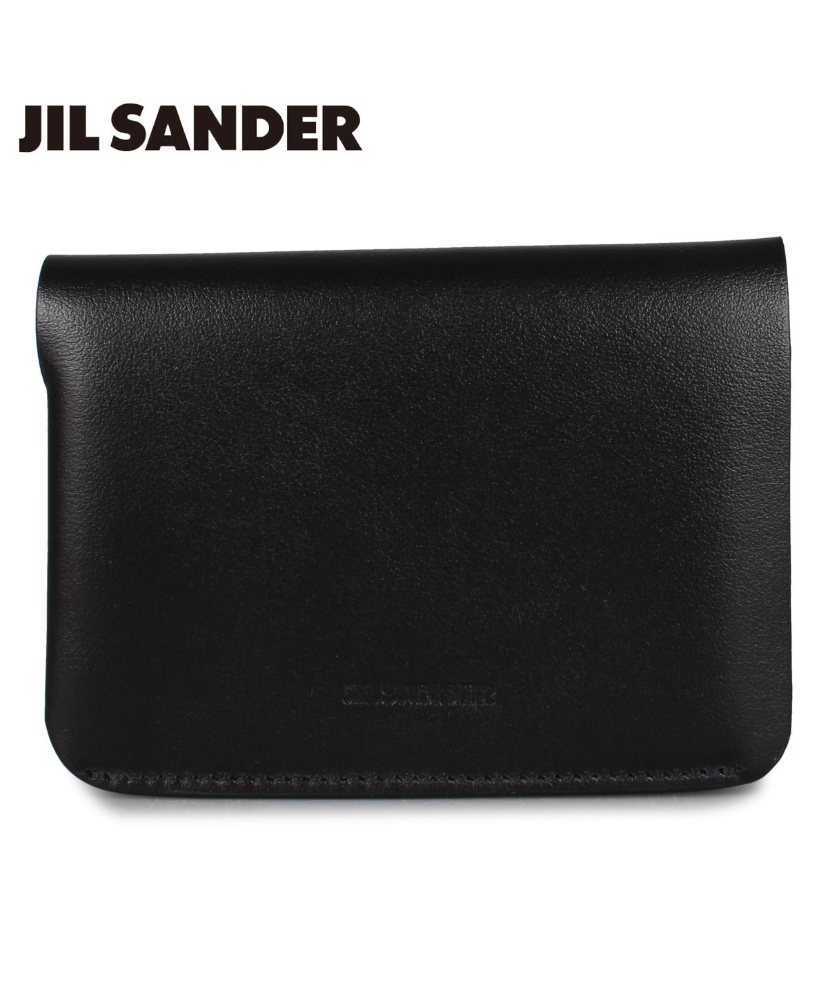 ジルサンダー JIL SANDER ミニ財布 カードケース メンズ レディース スリム 薄型 DOUBLE CARD WALLET ブラック 黒  JSMS840