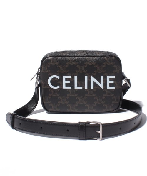 CELINE(セリーヌ)/【CELINE】ミニメッセンジャーバッグ　トリオンフキャンバス　セリーヌ/BLACK
