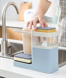 aimoha(aimoha（アイモハ）)/食器洗剤が入れられる押すだけスポンジ収納 キッチン/ブルー