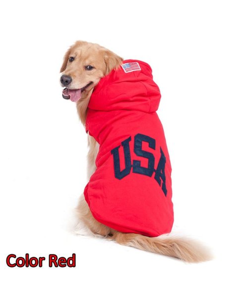 セール 犬服 秋冬 Mowmow 大型犬用 パーカー ｕｓａ アメカジ 大きいサイズ お散歩 かっこいい Dog Ogt0012 マウマウ Mowmow Magaseek