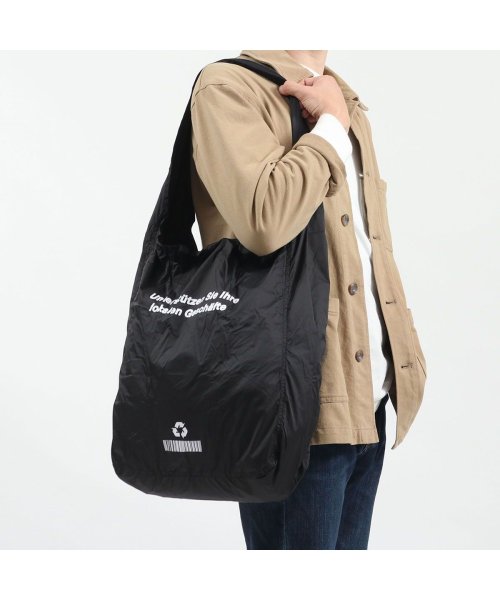 AS2OV(アッソブ)/アッソブ エコバッグ AS2OV トートバッグ 折りたたみ 40D NYLON RIP ECO BAG Lサイズ A4 B4 ナイロン 軽量 152022/ブラック