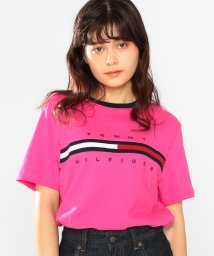 TOMMY HILFIGER(トミーヒルフィガー)/トミーヒルフィガー ロゴ Tシャツ / TINO TEE/ピンク