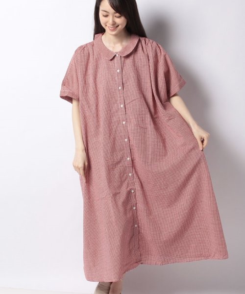 セール サマンサ モスモス Samansa Mos2 Sm2 ギンガムチェックシャツワンピ Magaseek