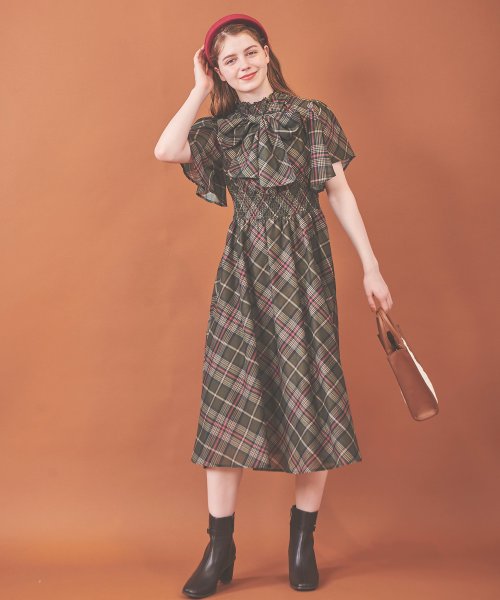 セール シアーチェックビッグリボンワンピース トランテアン ソン ドゥ モード 31 Sons De Mode Magaseek