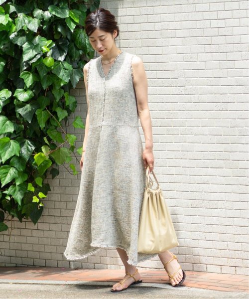 セール 30 Off サマーツイードvネックワンピース ヴェルメイユ パー イエナ Vermeil Par Iena Magaseek