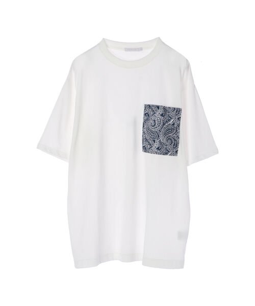 KOE(コエ)/柄ポケットTシャツ/ホワイト