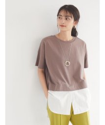 CRAFT STANDARD BOUTIQUE(クラフトスタンダードブティック)/シャツテールコンビカットプルオーバー/ブラウン