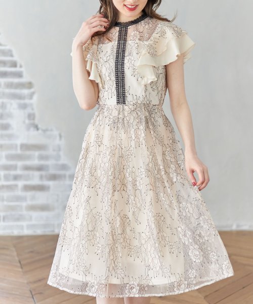 ラッフルフリルレースワンピース トッコクローゼット Tocco Closet Magaseek