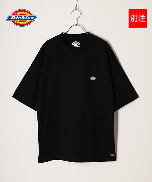 Dickies(Dickies)/【別注】【Dickies】 ディッキーズ ミニワッペン 半袖 Tシャツ     /ブラック