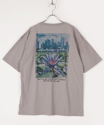 Amerikaya(Amerikaya)/【アメリカ屋】【WEB限定】フラワーフォト プリント 半袖 Tシャツ/グレイ