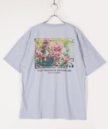 Amerikaya(Amerikaya)/【アメリカ屋】【WEB限定】フラワーフォト プリント 半袖 Tシャツ/サックス