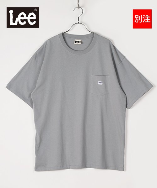 Lee(Lee)/【別注】【LEE】 リー ミニワッペン 半袖 Tシャツ ビッグシルエット 22SS/グレイ