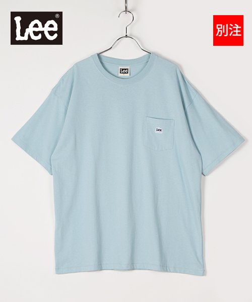 Lee(Lee)/【別注】【LEE】 リー ミニワッペン 半袖 Tシャツ ビッグシルエット 22SS/ブルー