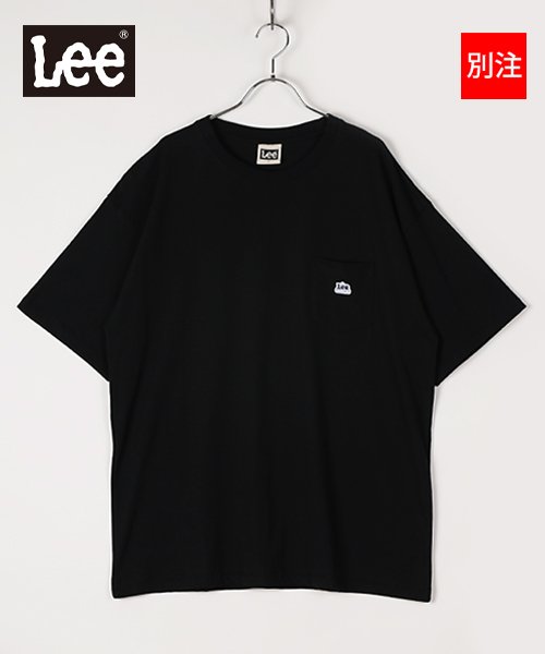 Lee(Lee)/【別注】【LEE】 リー ミニワッペン 半袖 Tシャツ ビッグシルエット 22SS/ピュアブラック