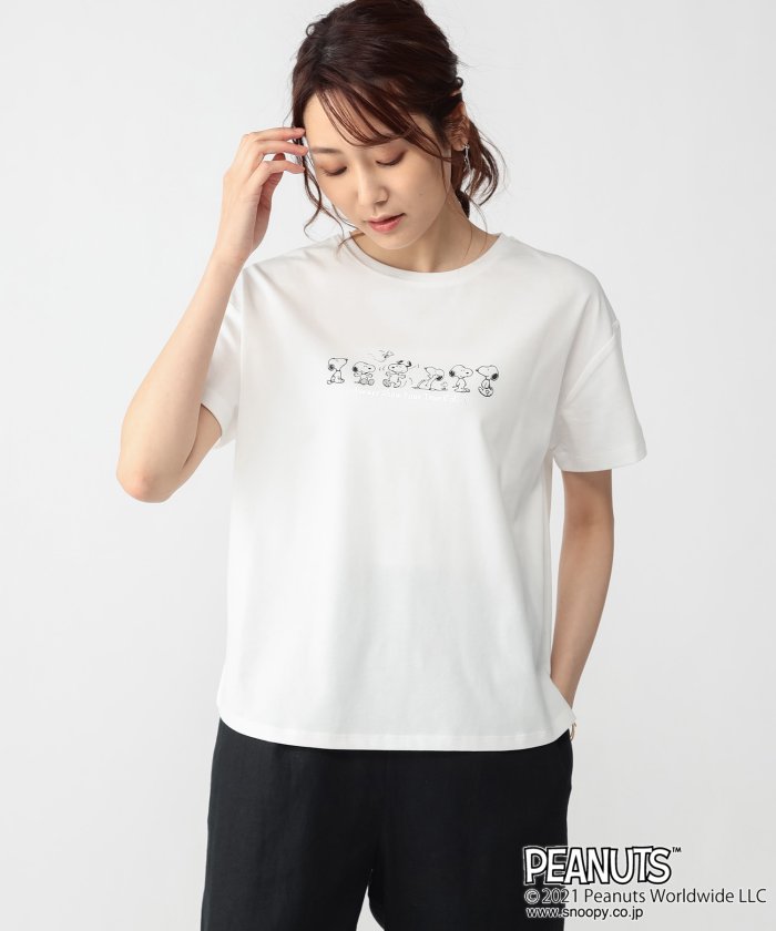 セール スヌーピー フロントロゴプリント コラボtシャツ プチ オンフルール Petit Honfleur Magaseek セール スヌーピー フロントロゴプリント コラボtシャツ プチ オンフルール Petit Honfleur Magaseek