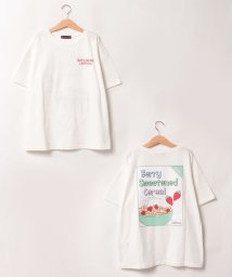 Lovetoxic(ラブトキシック)/バックパッケージプリント半袖Tシャツ/オフホワイト