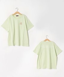 Lovetoxic(ラブトキシック)/ワンポイント刺しゅう半袖Tシャツ/イエローグリーン