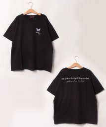 Lovetoxic(ラブトキシック)/ワンポイント刺しゅう半袖Tシャツ/ブラック