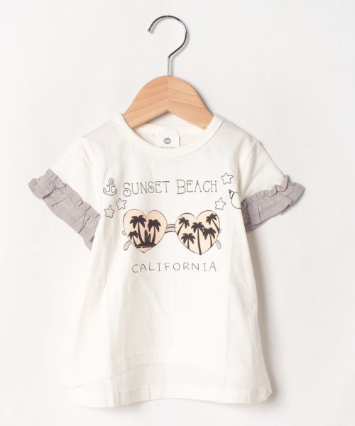 SKAPE(エスケープ)/ハートサングラスTシャツ/ホワイト
