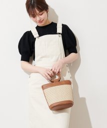 NICE CLAUP OUTLET(ナイスクラップ　アウトレット)/【natural couture】お花刺繍コンパクトニット/ブラック