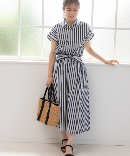 クーポン セール 50 Off ダブルストライプシャツワンピース プレフェリール Preferir Magaseek