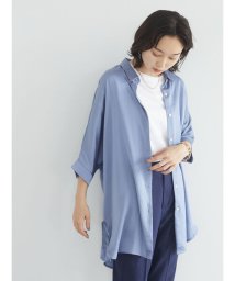 CRAFT STANDARD BOUTIQUE(クラフトスタンダードブティック)/サイドリボンドルマンロングシャツ/ブルー