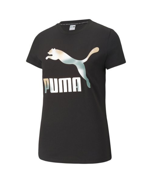 PUMA(プーマ)/CLASSICS LOGO Tシャツ ウィメンズ/PUMABLACK-GLOAMING