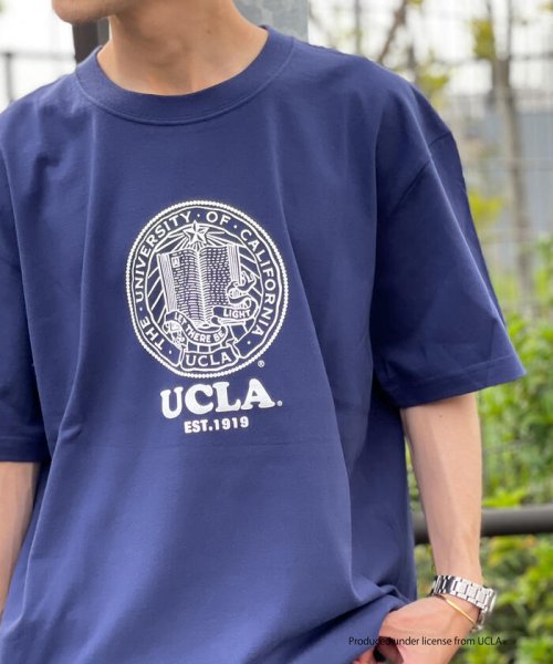 NOLLEY’S goodman(ノーリーズグッドマン)/【TVドラマ着用】YALE / UCLA 別注 カレッジロゴ ビッグシルエット Tシャツ/ネイビー