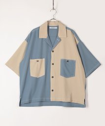 Amerikaya(Amerikaya)/【アメリカ屋】ビッグシルエット オープンカラー半袖シャツ/スクランブル