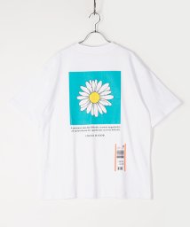 Amerikaya(Amerikaya)/【アメリカ屋】フラワープリント バックプリント 半袖 Tシャツ/ホワイト