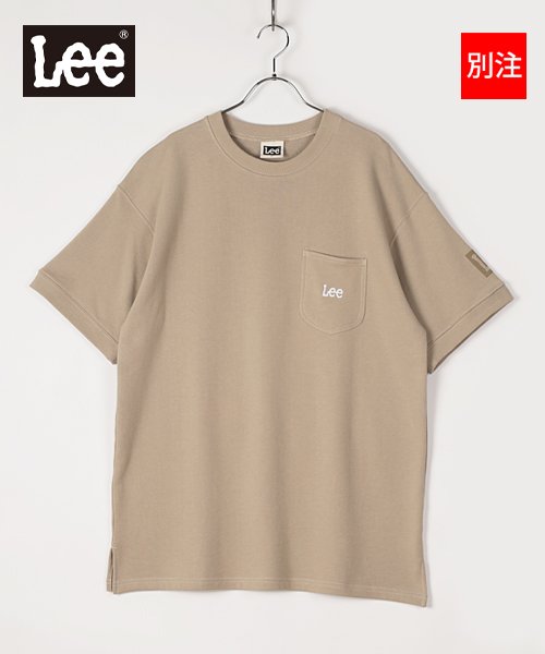 Lee(Lee)/【別注】【LEE】 リー ポケット付き 半袖 スウェット ビッグシルエット 22SS/ベージュ