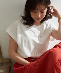 vis-`a-vis(ビザビ)/【WEB限定】フレンチスリーブロゴTシャツ/ホワイト（10）