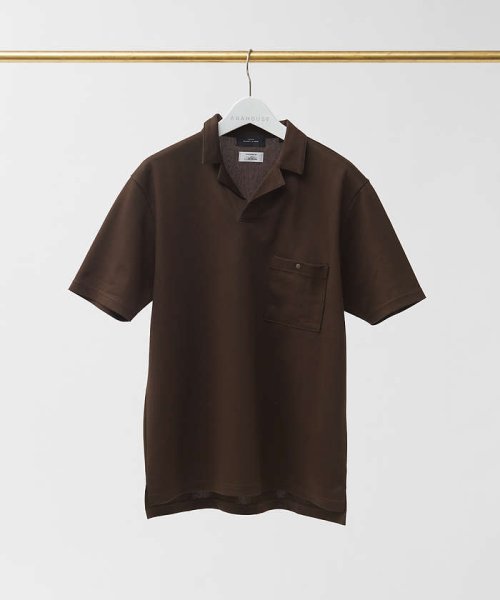 ABAHOUSE(ABAHOUSE)/ALBINI オープンカラー ポロシャツ/ブラウン