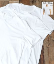 marukawa shonan(marukawa shonan)/【Calvin Klein/カルバンクライン】クルー無地Tシャツ 3枚セット パックTシャツ/CK－U4001 メンズ インナー カジュアル デイリー パックT/ホワイト