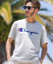 JIGGYS SHOP(ジギーズショップ)/Champion(チャンピオン)チャンピオン　ビッグロゴ半袖T / Tシャツ メンズ おしゃれ ティーシャツ 半袖 カットソー トップス クルーネック/グレー