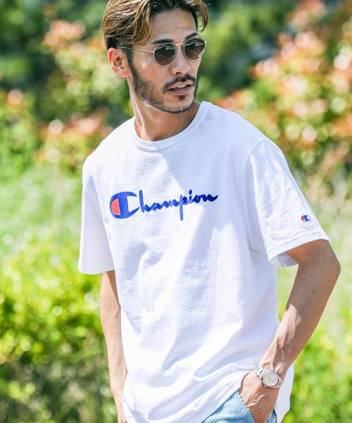 セール Champion チャンピオン チャンピオン ビッグロゴ半袖t Tシャツ メンズ おしゃれ ティーシャツ 半袖 カットソー トップス クルーネック ジギーズショップ Jiggys Shop Magaseek