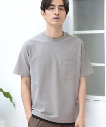 UNION STATION(ユニオンステーション)/フェイクレイヤードポケットTシャツ[接触冷感]/グレー系その他