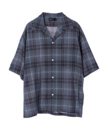 CRAFT STANDARD BOUTIQUE(クラフトスタンダードブティック)/麻混半袖オープンカラーカラーシャツ/グリーン