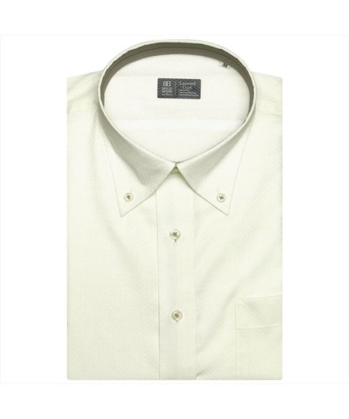 TOKYO SHIRTS(TOKYO SHIRTS)/形態安定 レイヤードクール ボタンダウン 半袖ビジネスワイシャツ/オレンジ・イエロー