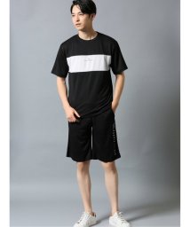 TAKA-Q(タカキュー)/【WEB限定】アーノルドパーマー/Arnold Palmer マイクロメッシュ 切替Ｔシャツ＆ショーツ アンサンブル/ブラック