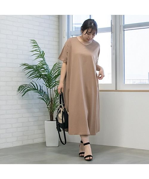 Vネックaラインワンピース クレット 大きいサイズ Clette Magaseek Vネックaラインワンピース クレット 大きいサイズ Clette Magaseek