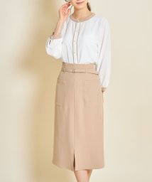 tocco closet(トッコクローゼット)/リングベルト付きサイドポケットタイトスカート/CAMEL