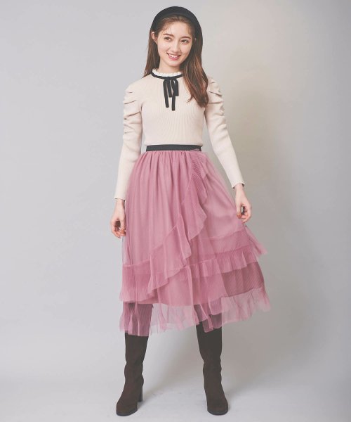 セール イレヘムティアードチュールスカート トランテアン ソン ドゥ モード 31 Sons De Mode Magaseek